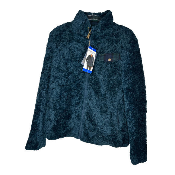 Pendleton‎ Womens Zip Up Fleece Jacket Size L Blue Acrylic Lined Mock Neck NWT - Picture 1 of 6